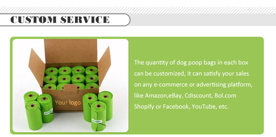 Biodegradable PLA/PE Dog Waste Bags Customized Thickness Eco-Friendly and Portable