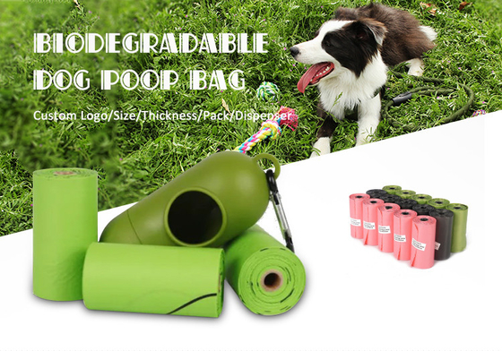 15 PCS/roll Biodegradable Pet Garbage Bags T-shirt Bag Type for Dog Poo Bag Supplies