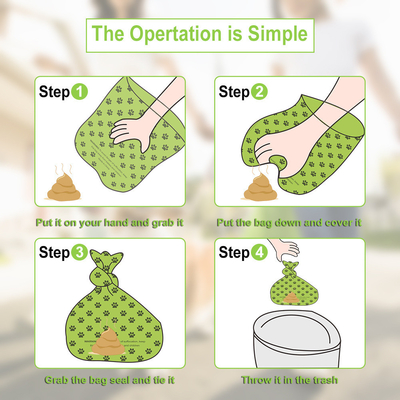 Dog Poop Bags with Guaranteed Leak Proof and Extra Thick Waste Bag Refill Rolls Unscented