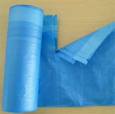 Embossing Surface Handling Tall Kitchen Trash Bag with Draw String Green or Customized