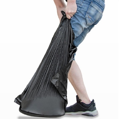 Embossing Surface Handling Tall Kitchen Trash Bag with Draw String Green or Customized