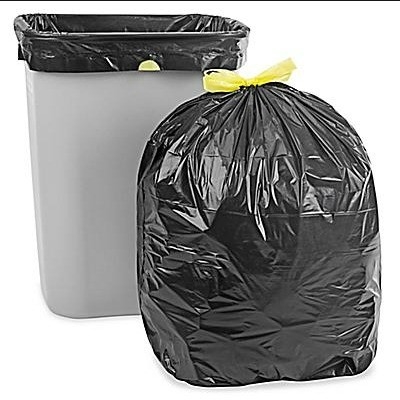 Green or Customized 30 Gallon Unscented Drawstring Trash Bags with Embossing Surface