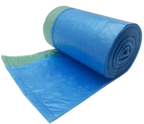 Embossing Surface Handling Plastic Tall Kitchen Drawstring Dustbin Trash Sack on Roll