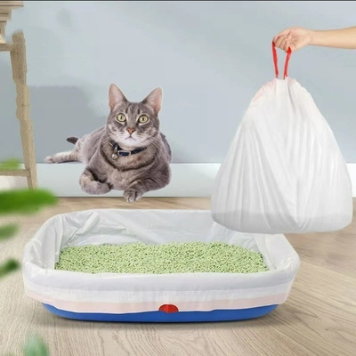 Thicken Cat Waste Litter Bags Jumbo Size with Drawstring Closure Custom Order Accepted