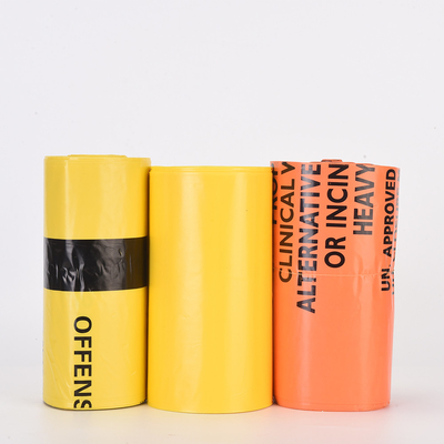 Customized Logo HDPE Biohazard Yellow Medical Waste Bag for Clinical Waste OK Compost Certified