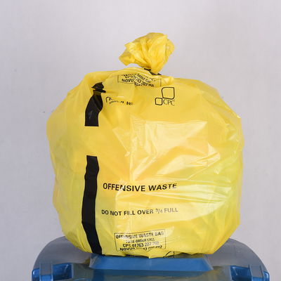 Red Yellow Autoclave Plastic Medical Trash Bags Waste Garbage Bags Biohazard Bag On Roll