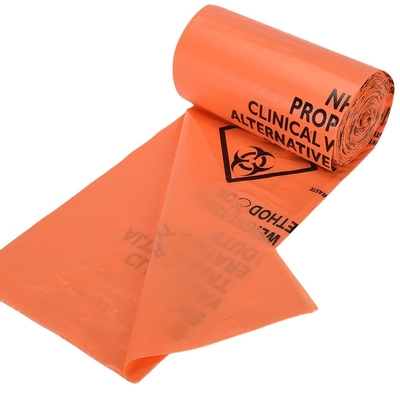 Medical Garbage Bag Heat Seal LDPE/HDPE Plastic Disposable Waste Bags for Lab Hospital