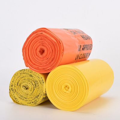 Medical Garbage Bag Heat Seal LDPE/HDPE Plastic Disposable Waste Bags for Lab Hospital