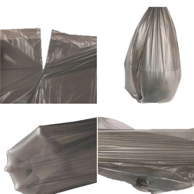 5-100 mic Thickness Black Garbage Bags Vest Style Storage Bag for Home Waste Security