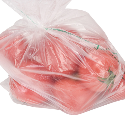 Transparent HDPE Food Packaging Flat Bag On A Roll For Fruits Vegetable Bread Sample