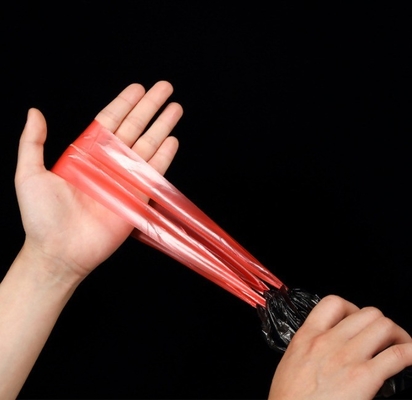 Black Drawstring Garbage Bag with Embossing Surface Handling Made of Virgin Material