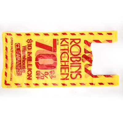 Security Square Bottom Bag for Take-out T-shirt Shopping in Restaurant Supermarket