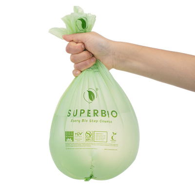Size Expanded Biodegradable Trash Bags for Bathroom Bedroom Office Kitchen Trash Can Beige