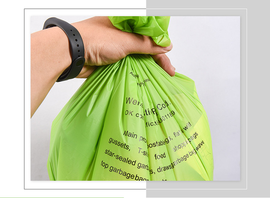 Recycled Materials 100% Biodegradable Plastic Trash Garbage Bag with Customizable Design