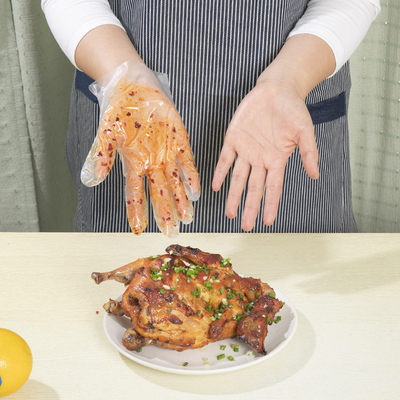 PE Plastic Gloves for Cleaning Cooking BBQ DIY Outer Material Polyester Baby Care Room
