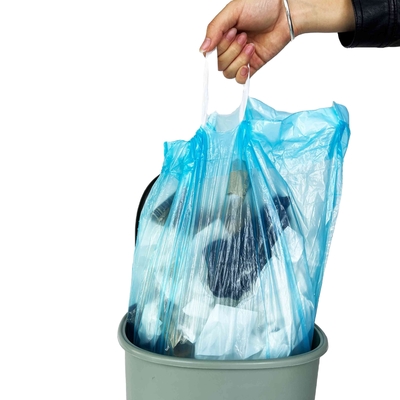 Large Capacity Black Household Garbage Bag with Non-tearing Drawstring and Logo