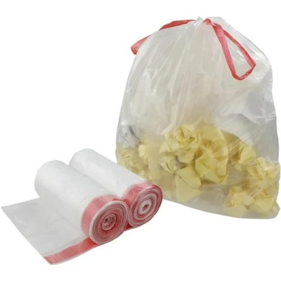 PE Clear Kitchen Packaging Dust Bin Garbage Trash Bag 5-50 mic Thickness Eco-Friendly