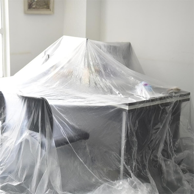 Custom Order Accepted Heavy Duty Transparent Plastic Drop Sheet 5-15 mic Thickness