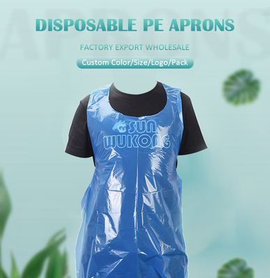 Disposable Plastic Apron for Restaurant Home Cooking Painting Crafting Arts BBQ Easy