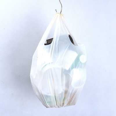 Printing Biodegradable T-Shirt Shopping Packaging Plastic Bags With Handle For Supermarket