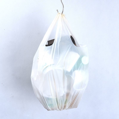 Green Garbage Bags made from Modified Corn Starch for Domestic Flat top T-shirt Roll