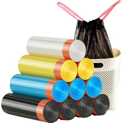 Portable Thickened Large Black Drawstring Garbage Bag for Customized Trash Collection