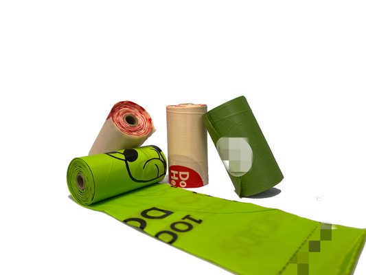 Eco-Friendly 12-50mic Thickness Biodegradable Dog Poop Bag with OK Compost Certificate