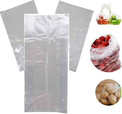 Manufacturing Food Grade Perforated Breathable PE Bags for Fruits and Vegetables