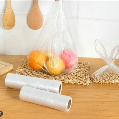 Plastic Produce Bag for Food Storage Flat or Handle Tie HDPE/LDPE/LLDPE Material