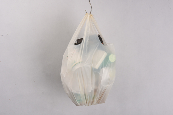 Green 40% Biosource Material Structure Custom Grocery Plastic Reusable Shopping Bags