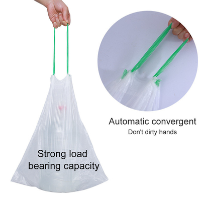 Household Disposable Drawstring Trash Bag with Custom Logo and Automatic Closure