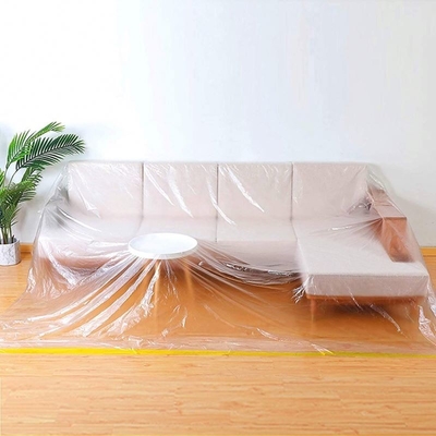 Clear Plastic Furniture Cover Fits Sofa Chair and Other Sizes Thickness 5.5-12.5 Micron