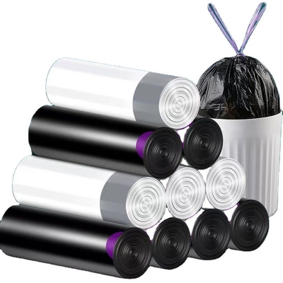 Household Plastic Drawstring Rubbish Bin with Handle Durable and Convenient Design