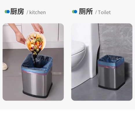 Household Plastic Drawstring Rubbish Bin with Handle Durable and Convenient Design