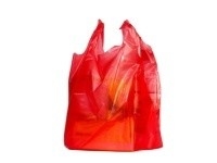 Logo Print PET PETAL PE Custom Plastic Bag with Flexiloop Handle and Custom Print