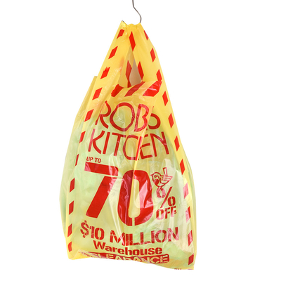 Logo Print PET PETAL PE Custom Plastic Bag with Flexiloop Handle and Custom Print