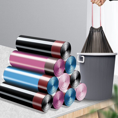 Household Portable Drawstring Garbage Bag in Colorful Design for Easy Waste Management