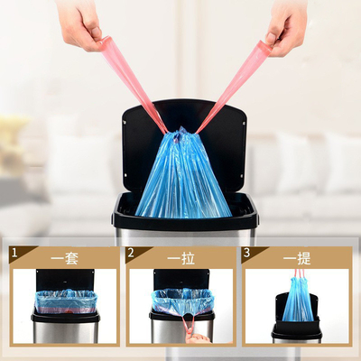 Custom Automatic Closing Portable Plastic Bag for Kitchen Garbage Classification