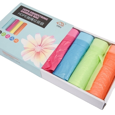 Automatic Closing Plastic Bag for Household Kitchen Colorful Thickened Threaded Design