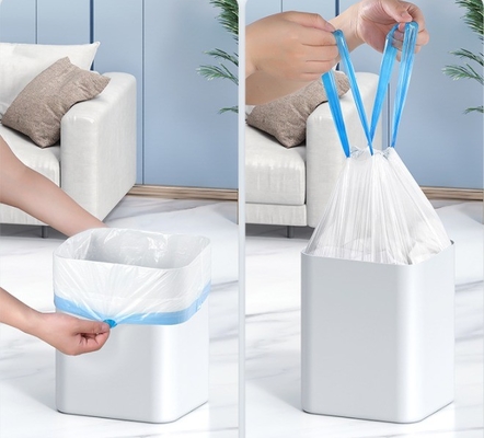 Certificate OK Compost Household Drawstring Kitchen Garbage Bag with Automatic Closure