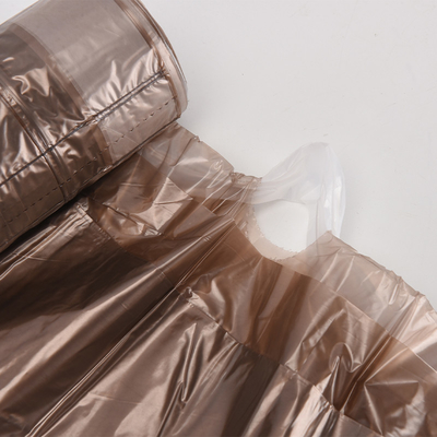 Custom HDPE Kitchen Disposable Drawstring Bin Liner Plastic Garbage Bags in Black Color