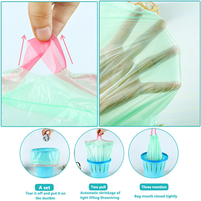 Custom Order Accepted Kitchen Drawstring Garbage Bag HDPE/LDPE/LLDPE for Kitchen Waste