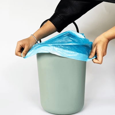 Square Bottom Bag Drawstring Trash Bags for Kitchen Garbage PE Biodegradable Plastic Bag