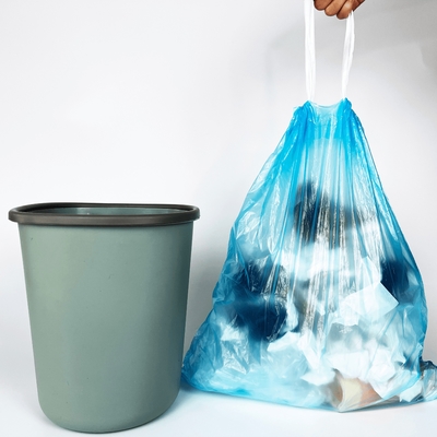 Square Bottom Bag Drawstring Trash Bags for Kitchen Garbage PE Biodegradable Plastic Bag