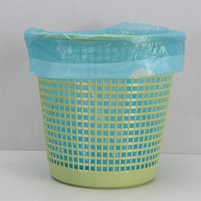 Offset Printing Plastic Disposable Drawstring Trash Packaging Garbage Bag