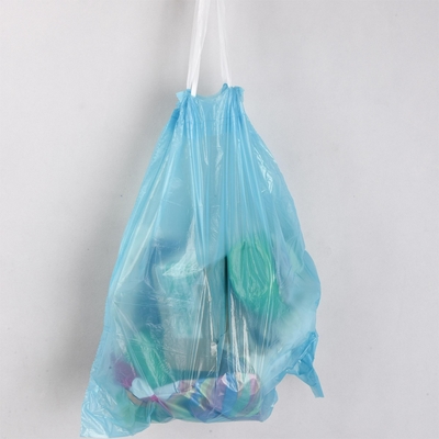 Offset Printing Plastic Disposable Drawstring Trash Packaging Garbage Bag