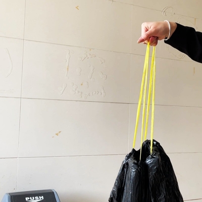 Beige 100L Plastic Big Black Reusable Garbage Bag in Roll for 55 Gallon and Offset Printing