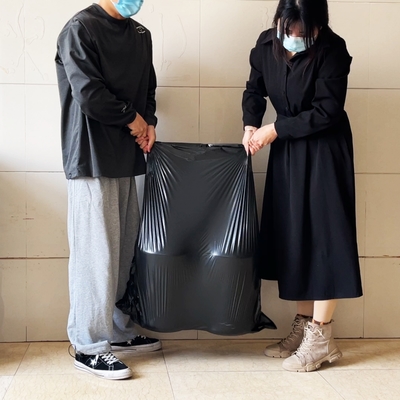 Daily Necessities Heat Seal Trash Can Liners 55 Gallon Capacity Plastic Garbage Bags
