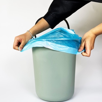Offset Printing Drawstring Tie String Garbage Bags on Roll for Trash Can