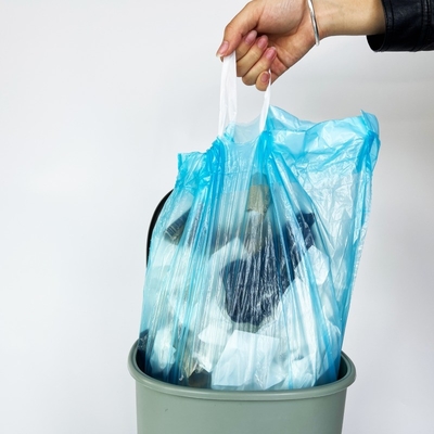 Offset Printing Drawstring Tie String Garbage Bags on Roll for Trash Can